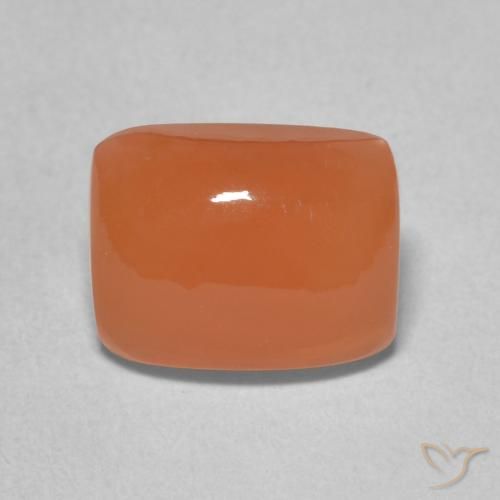 2.53ct Natural Reddish Orange Moonstone, Cushion, Translucent