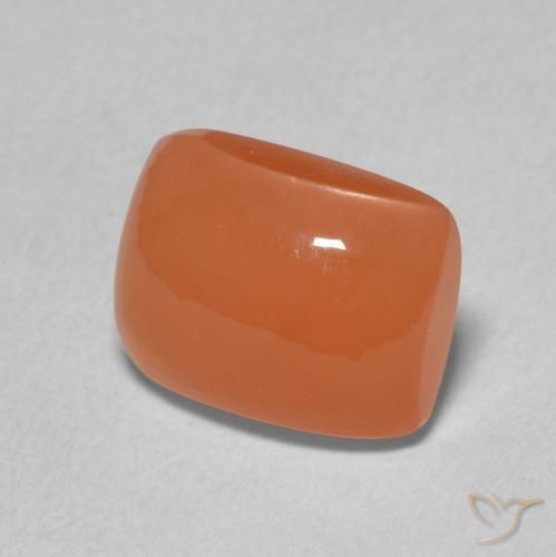 2.53 ct Orange Moonstone Stone, Natural Moonstone in Cushion Cabochon Shape for Sale