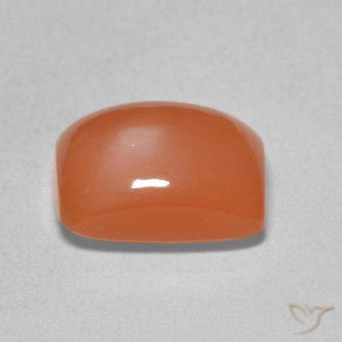 Moonstone Gemstone in 9 x 7 mm (calibrated) Size for Sale, Moonstone Stone in Reddish Orange Color