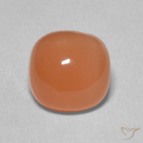 2.16ct Natural Light Orange Moonstone, Cushion, Translucent