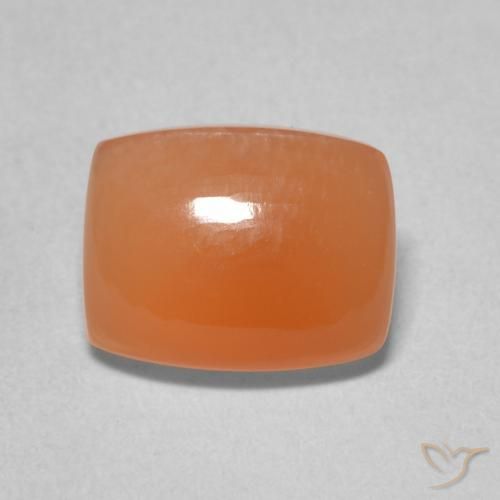 2.11ct Natural Reddish Orange Moonstone, Cushion, Translucent