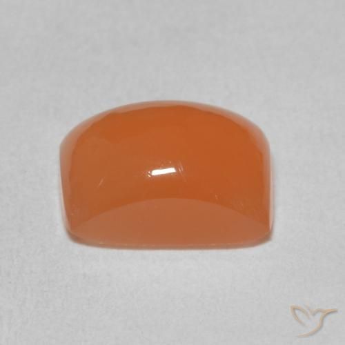 Moonstone Gemstone in 9 x 7 mm (calibrated) Size for Sale, Moonstone Stone in Light Reddish Orange Color