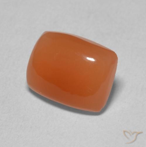 1.96 ct Orange Moonstone Stone, Natural Moonstone in Cushion Cabochon Shape for Sale