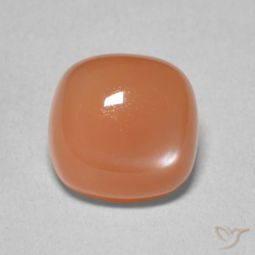 2.17ct Natural Light Reddish Orange Moonstone, Cushion, Translucent