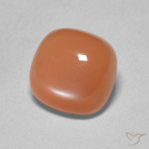 2.17 ct Orange Moonstone Stone, Natural Moonstone in Cushion Cabochon Shape for Sale