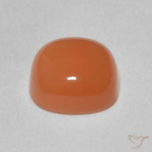 Moonstone Gemstone in 8 x 8 mm (calibrated) Size for Sale, Moonstone Stone in Light Reddish Orange Color