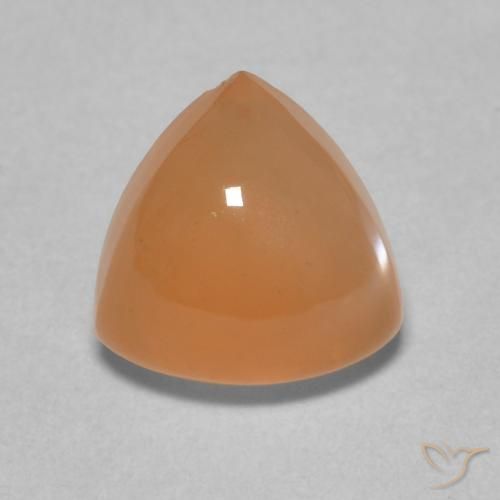 1.90ct Natural Cantaloupe Orange Moonstone, Trillion, Translucent