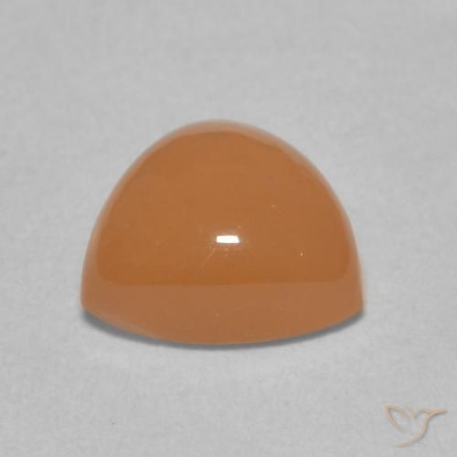 Moonstone Gemstone in 8 x 8 mm (calibrated) Size for Sale, Moonstone Stone in Cantaloupe Orange Color