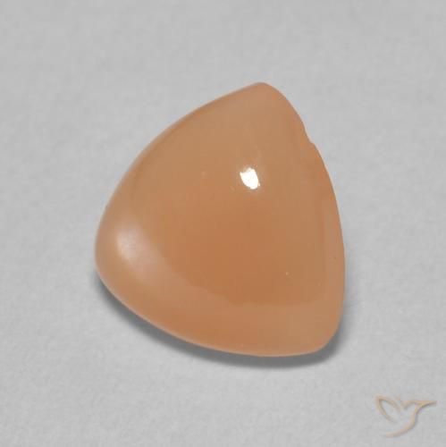 1.48 ct Orange Moonstone Stone, Natural Moonstone in Trillion Cabochon Shape for Sale