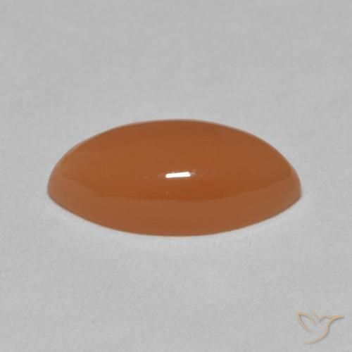 Moonstone Gemstone in 14 x 7 mm (calibrated) Size for Sale, Moonstone Stone in Medium Orange Color