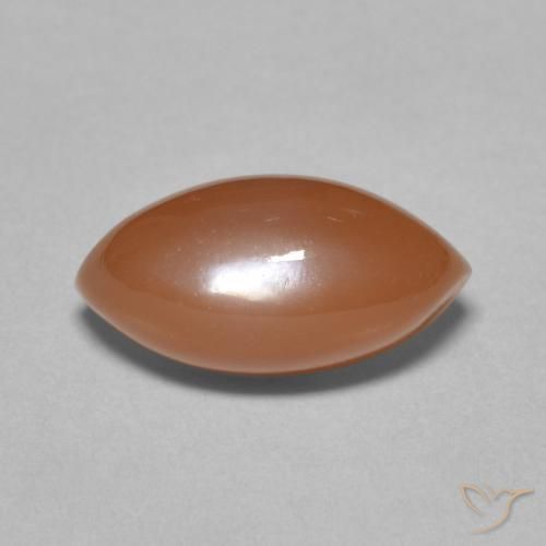 4.68ct Natural Reddish Orange Moonstone, Marquise, Translucent