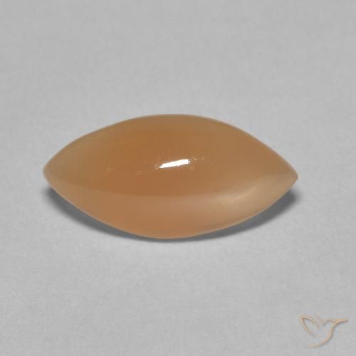 2.79ct Natural Medium Light-Orange Moonstone, Marquise, Translucent