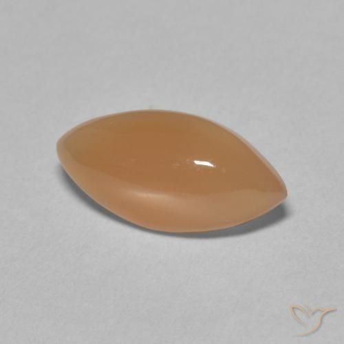 2.79 ct Orange Moonstone Stone, Natural Moonstone in Marquise Cabochon Shape for Sale