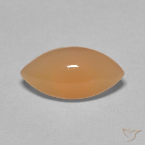 2.66ct Natural Medium Light-Orange Moonstone, Marquise, Translucent
