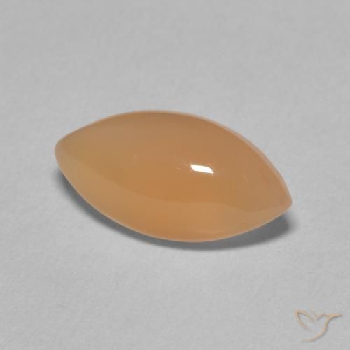 2.66 ct Orange Moonstone Stone, Natural Moonstone in Marquise Cabochon Shape for Sale