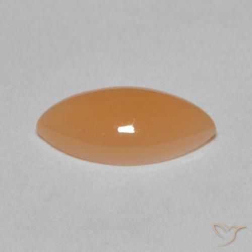Moonstone Gemstone in 14 x 7 mm (calibrated) Size for Sale, Moonstone Stone in Medium Light-Orange Color
