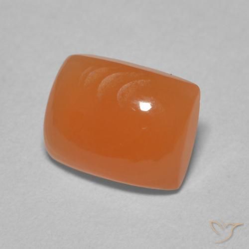 2.07 ct Orange Moonstone Stone, Natural Moonstone in Cushion Cabochon Shape for Sale