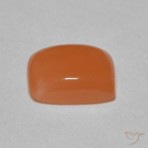 Moonstone Gemstone in 9 x 7 mm (calibrated) Size for Sale, Moonstone Stone in Reddish Orange Color