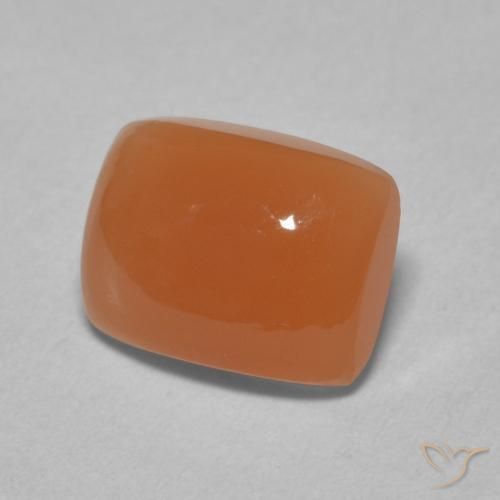 2.15 ct Orange Moonstone Stone, Natural Moonstone in Cushion Cabochon Shape for Sale