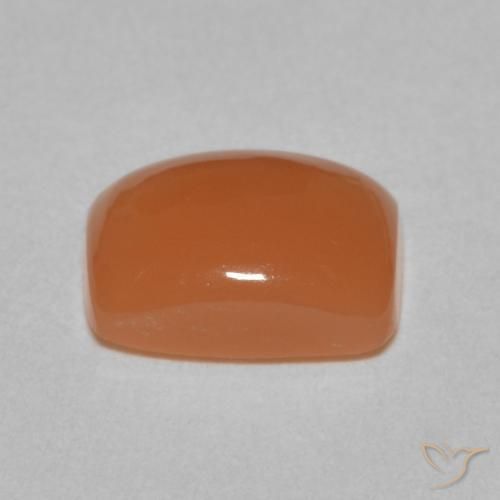 Moonstone Gemstone in 9 x 7 mm (calibrated) Size for Sale, Moonstone Stone in Reddish Orange Color