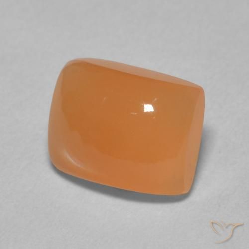 2.38 ct Orange Moonstone Stone, Natural Moonstone in Cushion Cabochon Shape for Sale