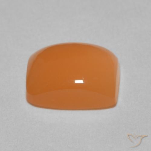 Moonstone Gemstone in 9 x 7 mm (calibrated) Size for Sale, Moonstone Stone in Warm Apricot Orange Color