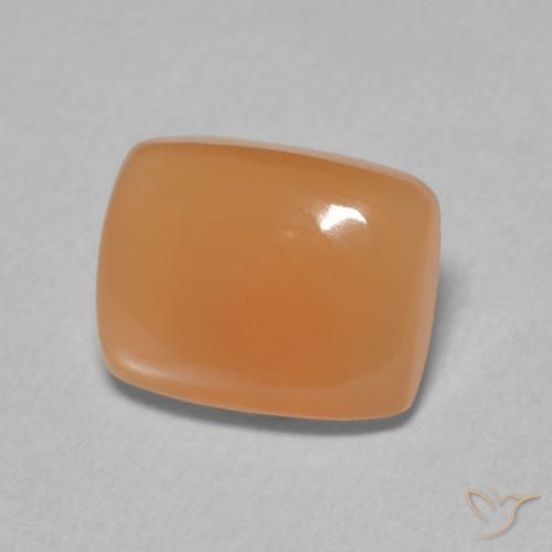 2.02 ct Orange Moonstone Stone, Natural Moonstone in Cushion Cabochon Shape for Sale