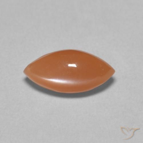 1.47ct Natural Reddish Orange Moonstone, Marquise, Translucent