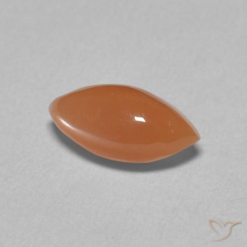 1.47 ct Orange Moonstone Stone, Natural Moonstone in Marquise Cabochon Shape for Sale