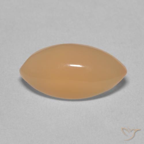 2.72ct Natural Medium Light-Orange Moonstone, Marquise, Translucent