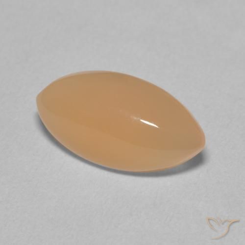 2.72 ct Orange Moonstone Stone, Natural Moonstone in Marquise Cabochon Shape for Sale