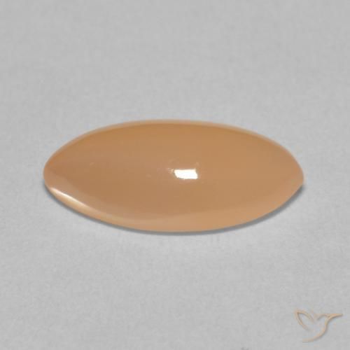 Moonstone Gemstone in 14 x 7 mm (calibrated) Size for Sale, Moonstone Stone in Medium Light-Orange Color