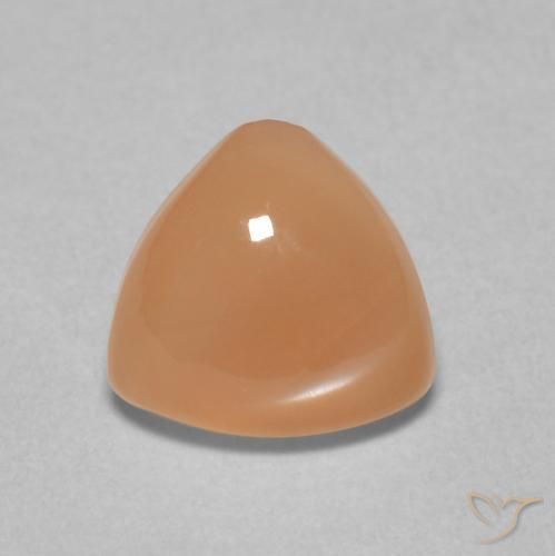 1.40ct Natural Cantaloupe Orange Moonstone, Trillion, Translucent