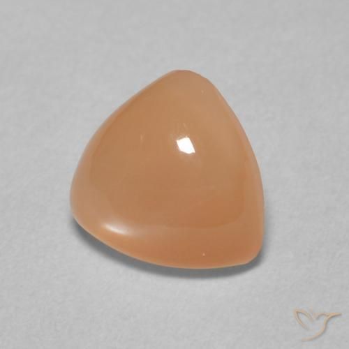 1.40 ct Orange Moonstone Stone, Natural Moonstone in Trillion Cabochon Shape for Sale