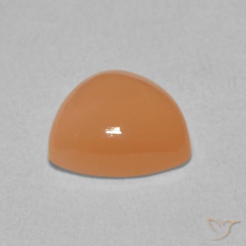 Moonstone Gemstone in 8 x 8 mm (calibrated) Size for Sale, Moonstone Stone in Cantaloupe Orange Color