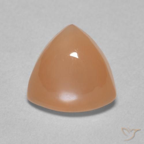 1.67ct Natural Cantaloupe Orange Moonstone, Trillion, Translucent