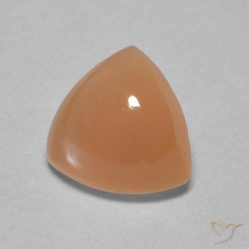 1.67 ct Orange Moonstone Stone, Natural Moonstone in Trillion Cabochon Shape for Sale