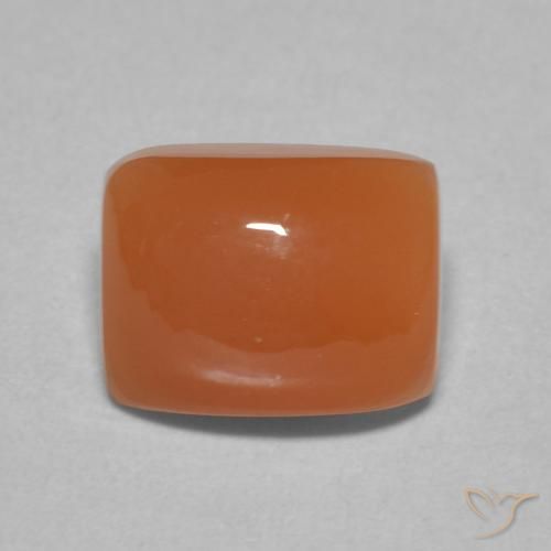 2.66ct Natural Medium Orange Moonstone, Cushion, Translucent