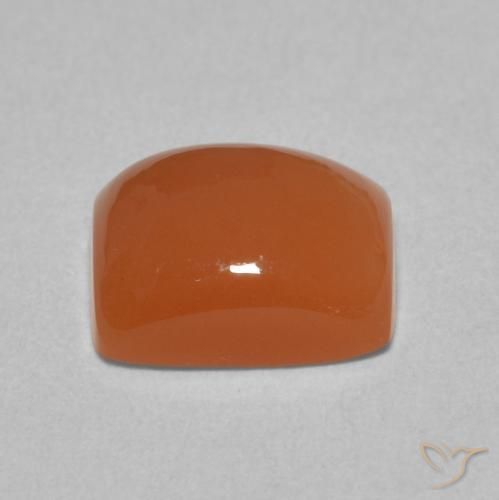 Moonstone Gemstone in 9 x 7 mm (calibrated) Size for Sale, Moonstone Stone in Medium Orange Color