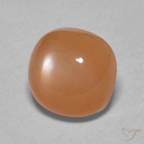 2.36 ct Orange Moonstone Stone, Natural Moonstone in Cushion Cabochon Shape for Sale