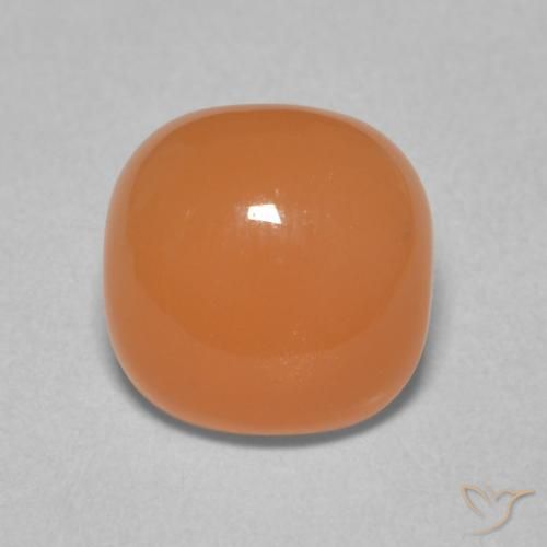 2.00ct Natural Light Reddish Orange Moonstone, Cushion, Translucent