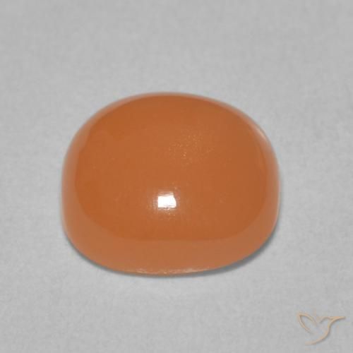 Moonstone Gemstone in 8 x 8 mm (calibrated) Size for Sale, Moonstone Stone in Light Reddish Orange Color