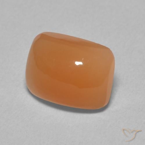 2.46 ct Orange Moonstone Stone, Natural Moonstone in Cushion Cabochon Shape for Sale