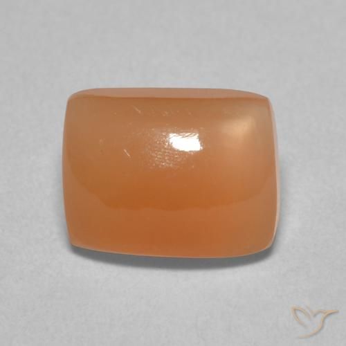 2.42ct Natural Cantaloupe Orange Moonstone, Cushion, Translucent