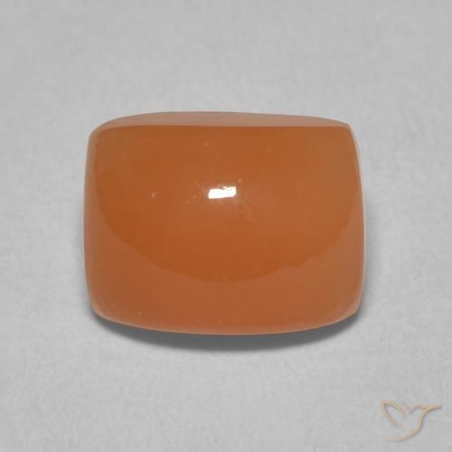 2.75ct Natural Medium Orange Moonstone, Cushion, Translucent