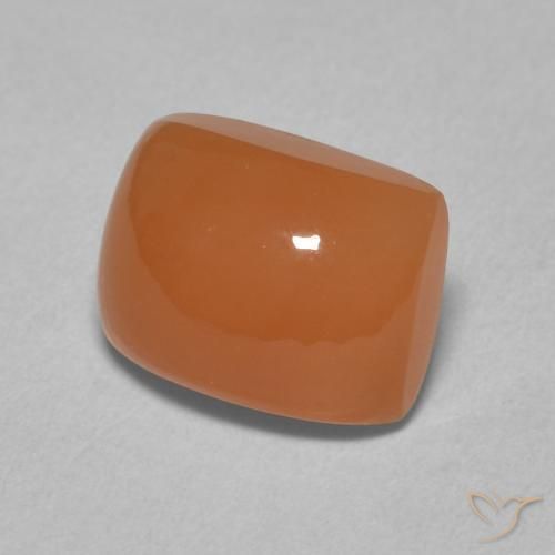 2.75 ct Orange Moonstone Stone, Natural Moonstone in Cushion Cabochon Shape for Sale