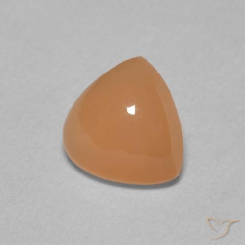 1.61 ct Orange Moonstone Stone, Natural Moonstone in Trillion Cabochon Shape for Sale