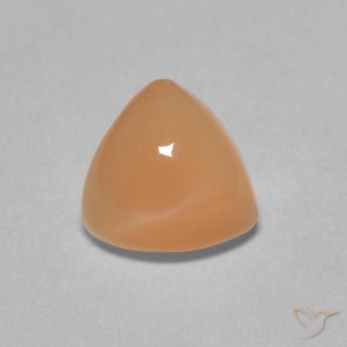 1.73ct Natural Cantaloupe Orange Moonstone, Trillion, Translucent