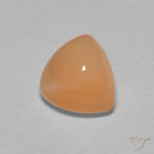 1.73 ct Orange Moonstone Stone, Natural Moonstone in Trillion Cabochon Shape for Sale