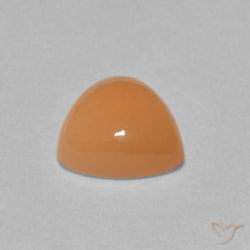 Moonstone Gemstone in 8 x 8 mm (calibrated) Size for Sale, Moonstone Stone in Cantaloupe Orange Color